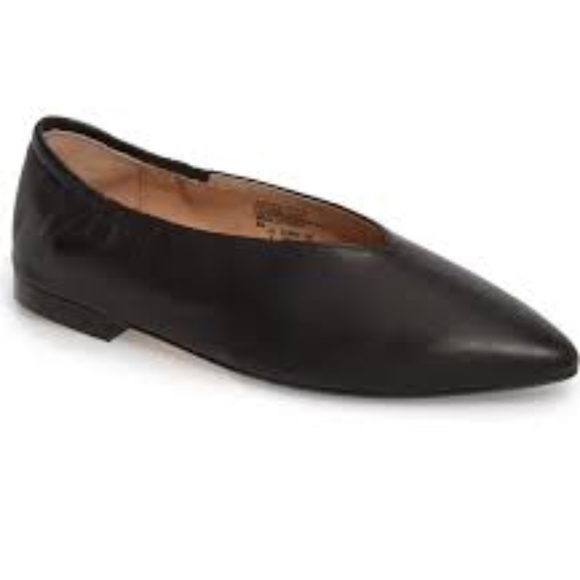 Pour La Victoire Women's Leather Pointed Toe Flats - Picture 2 of 2